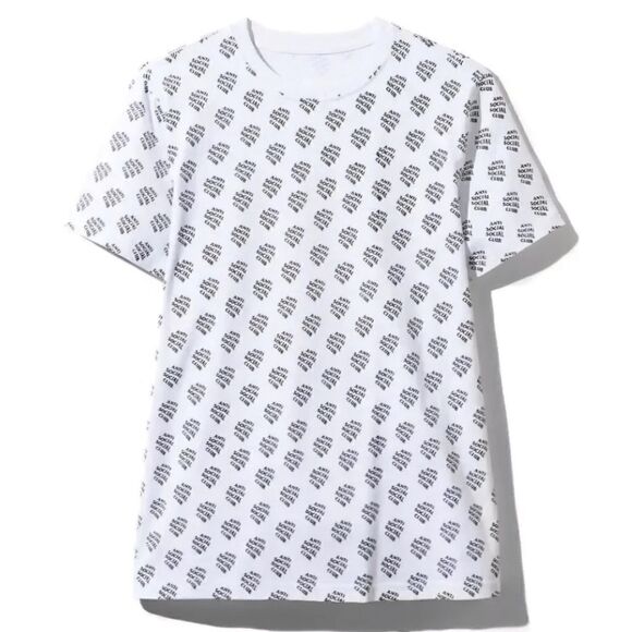 NWOT NEW ANTI SOCIAL SOCIAL CLUB OVER YOU WHITE LOGO T-SHIRT MEDIUM STREETWEAR